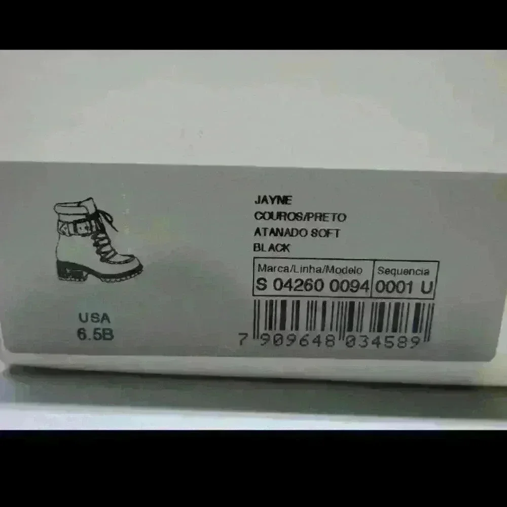 Schutz Women's US 6.5 B Jayne Soft Lightweight Leather Combat Boots Black - Picture 10 of 10